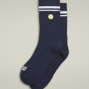 クルー ストライプ ノベルティ ソックス - クラシックネイビー